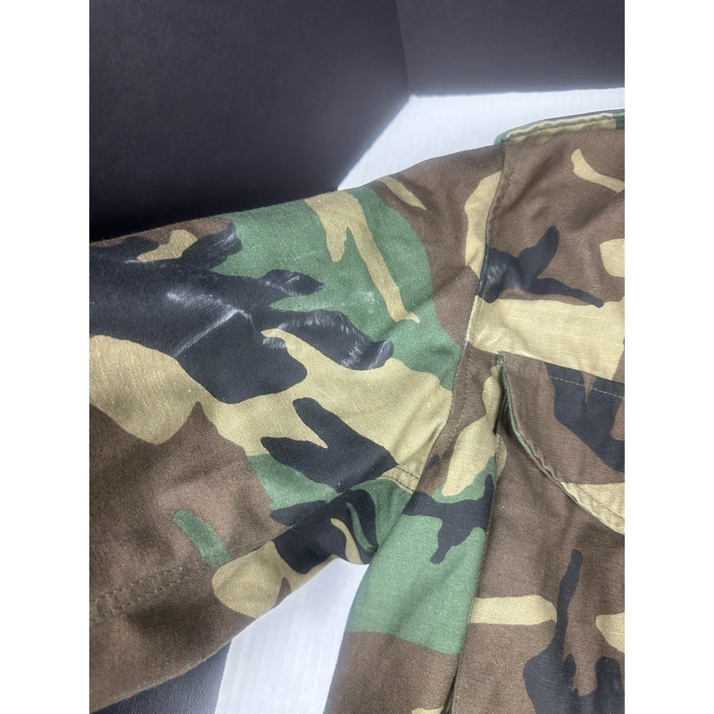 Military USGI Army Woodland BDU M-65 Field Jacket Medium Short Cold Weather Coat - Picture 5 of 8